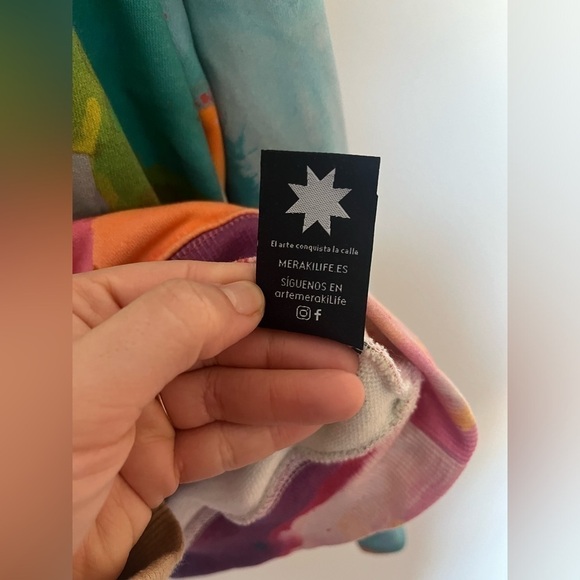 Acuarela multicolor sweatshirt by Artist Mister Piro - Picture 5 of 9